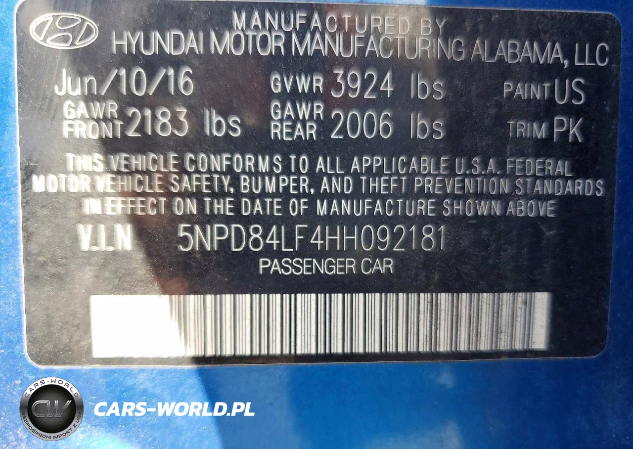 2017 Hyundai Elantra Limited VIN:5NPD84LF4HH092181 - 12