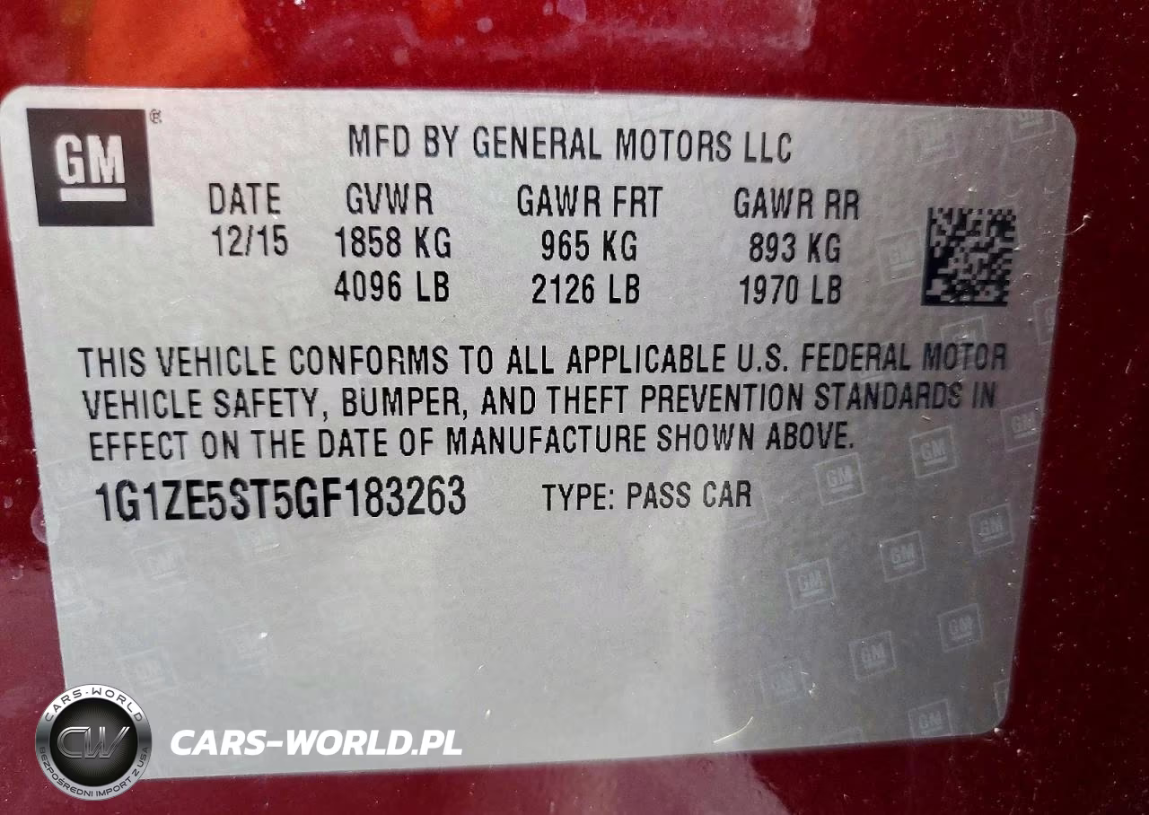 2016 Chevrolet Malibu Lt VIN:1G1ZE5ST5GF183263 - 12