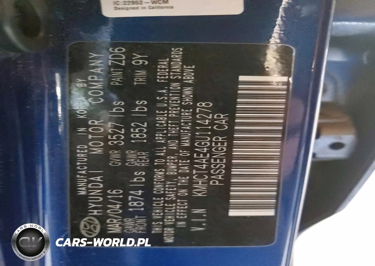 2016 Hyundai Accent Se VIN:KMHCT4AE4GU114278 - 12