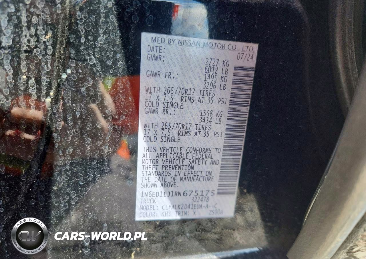 2024 Nissan Frontier Pro-X VIN:1N6ED1EJ1RN675175 - 12