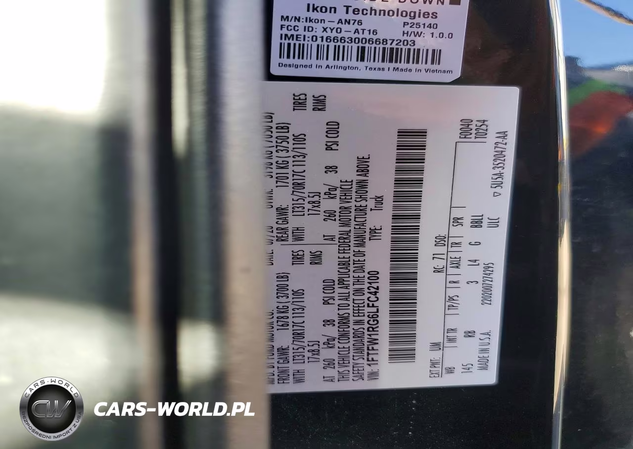 2020 Ford F150 Raptor VIN:1FTFW1RG6LFC42100 - 12