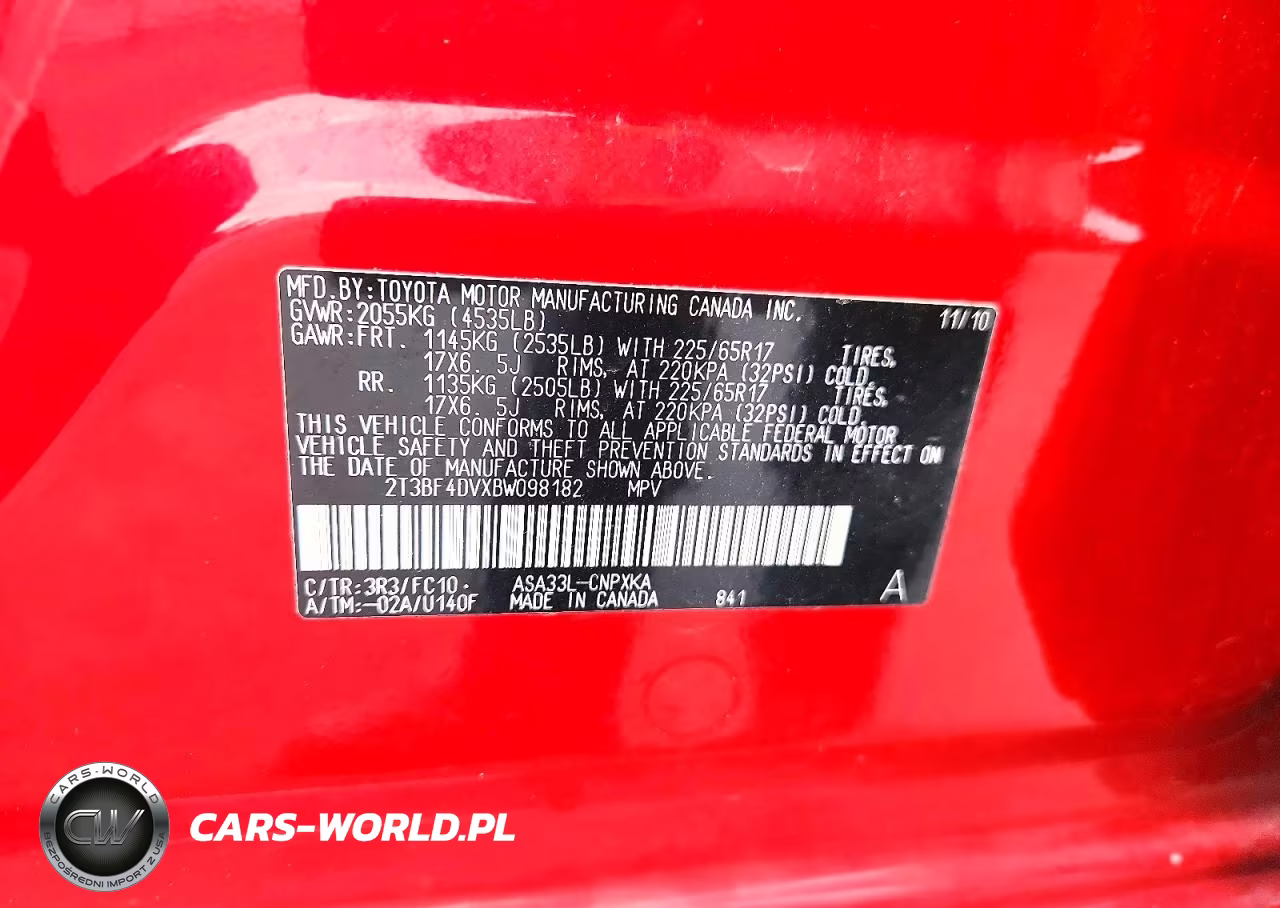 2011 Toyota Rav4 Base VIN:2T3BF4DVXBW098182 - 13