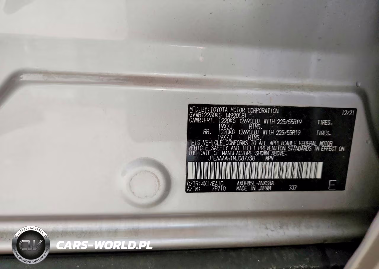 2022 Toyota Venza Limited VIN:JTEAAAAH1NJ087738 - 13
