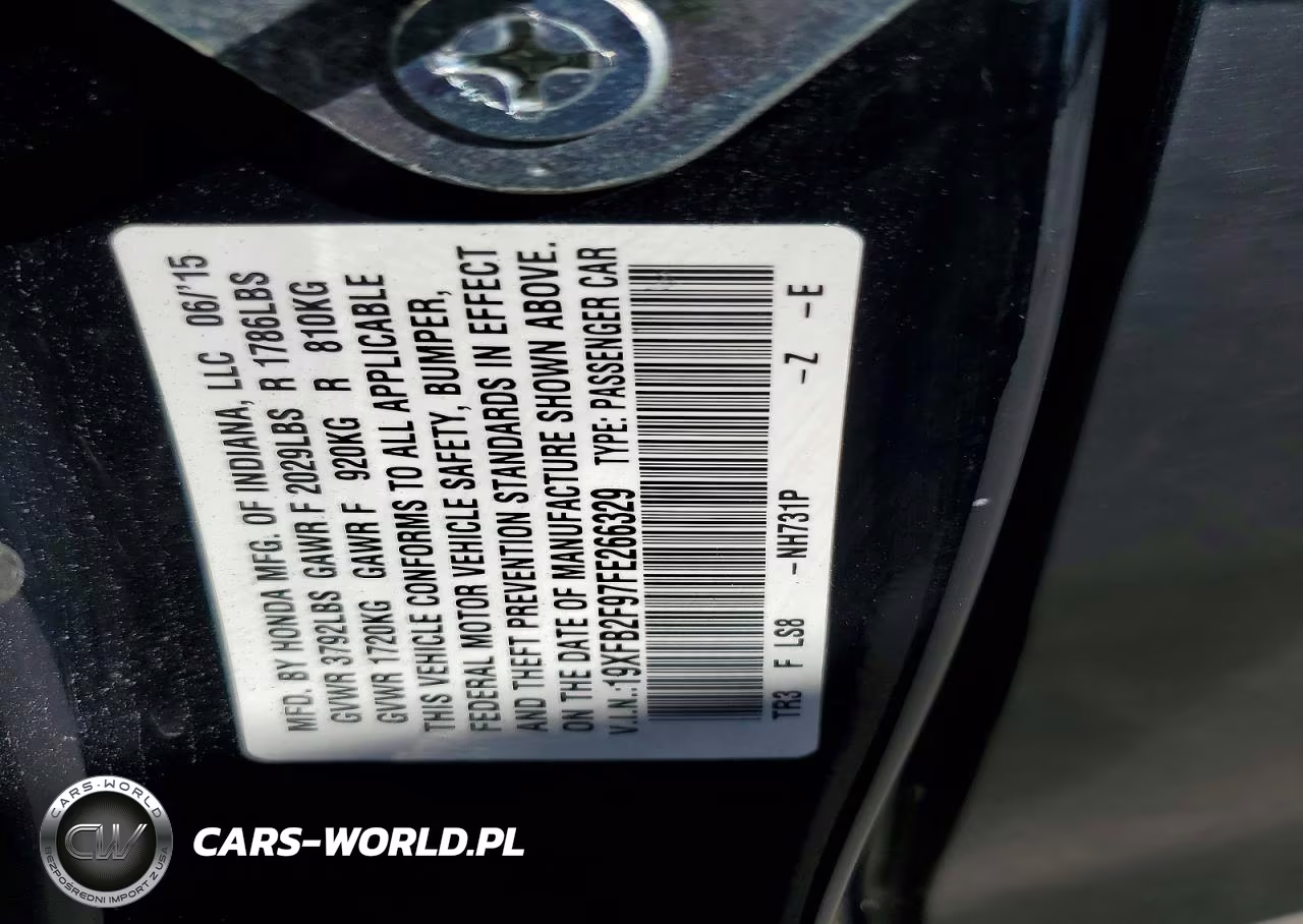 2015 Honda Civic Exl VIN:19XFB2F97FE266329 - 12