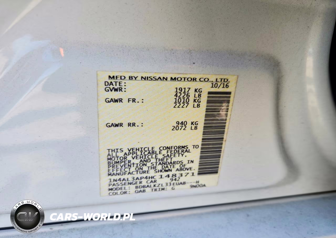 2017 Nissan Altima 2.5 Sv VIN:1N4AL3AP4HC148371 - 12