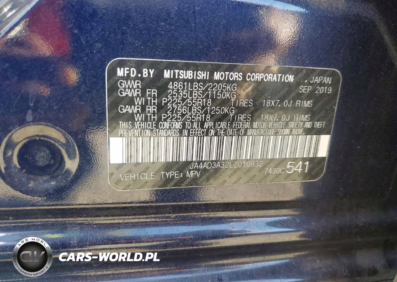 2020 Mitsubishi Outlander Se VIN:JA4AD3A32LZ010932 - 13