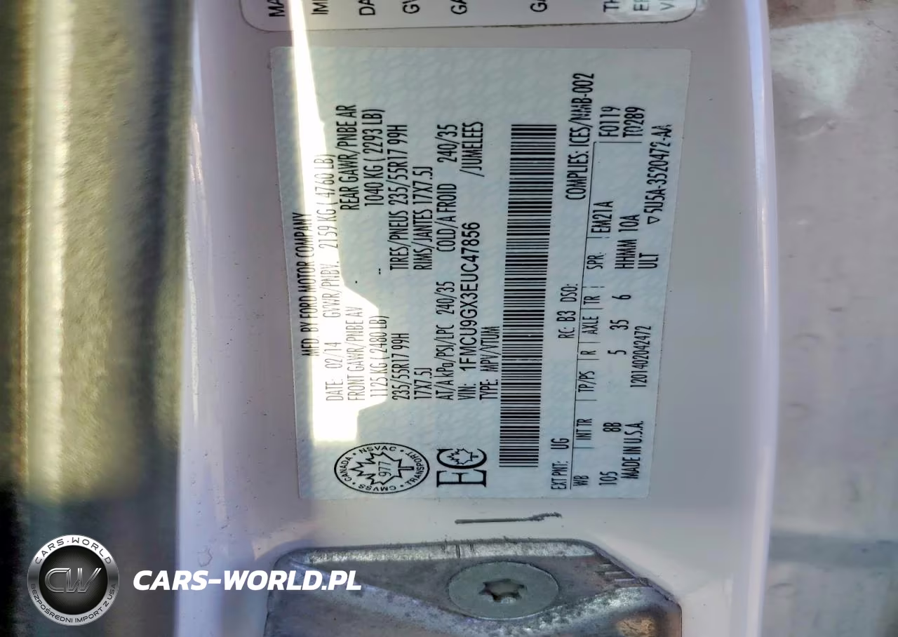 2014 Ford Escape Se VIN:1FMCU9GX3EUC47856 - 13