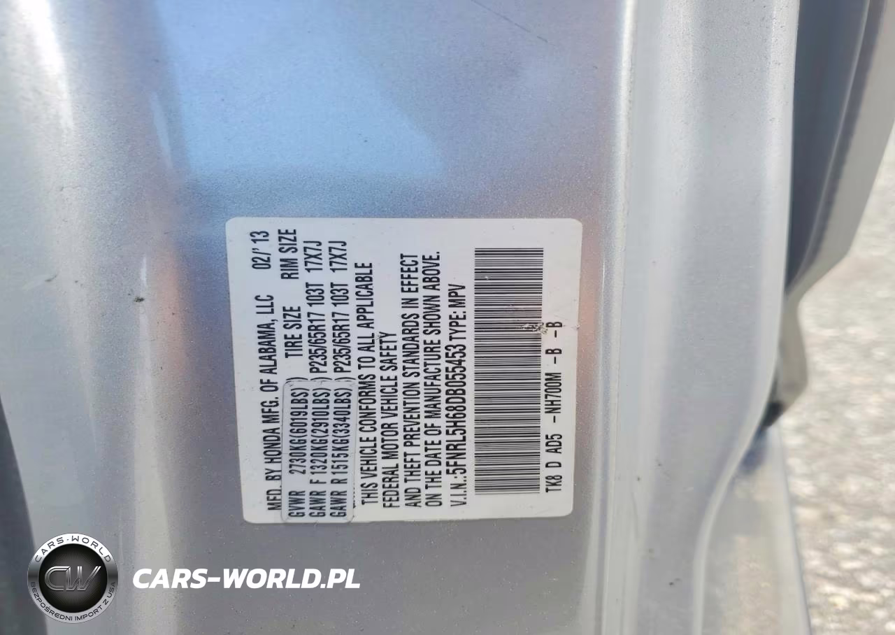 2013 Honda Odyssey Exl VIN:5FNRL5H68DB055453 - 13
