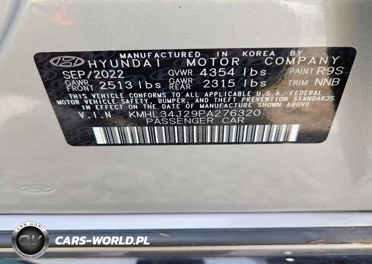 2023 Hyundai Sonata Limited VIN:KMHL34J29PA276320 - 12