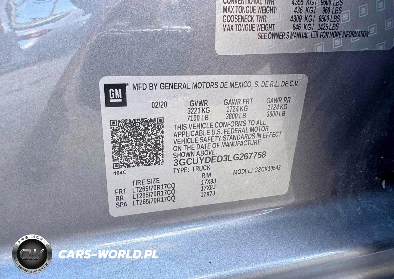 2020 Chevrolet Silverado K1500 Lt VIN:3GCUYDED3LG267758 - 10