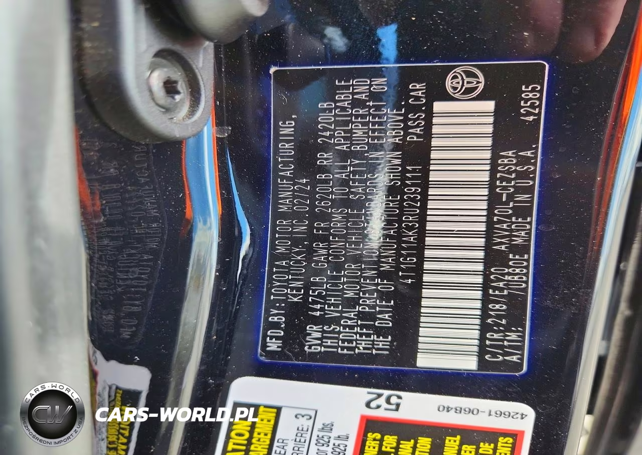 2024 Toyota Camry Se VIN:4T1G11AK3RU239111 - 12
