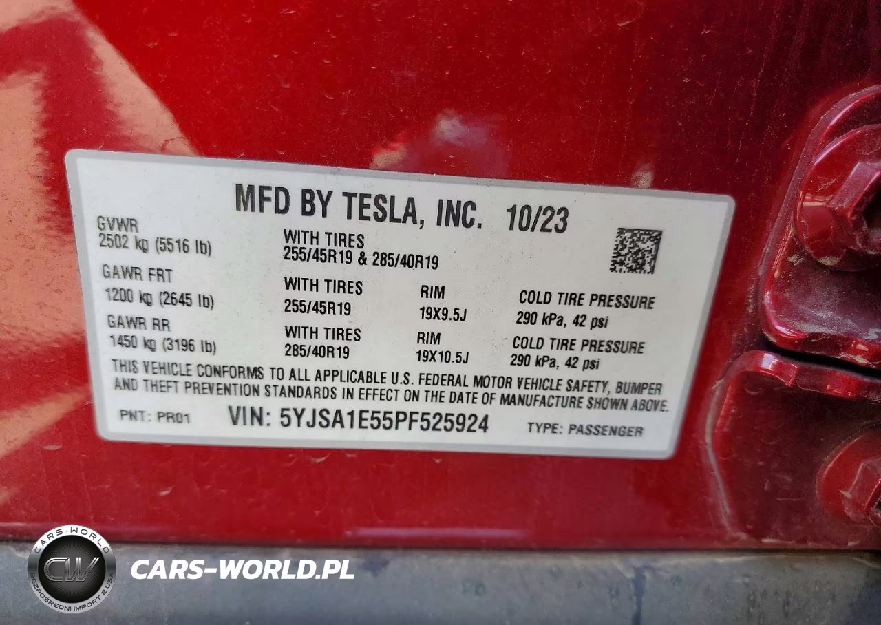 2023 Tesla Model S VIN:5YJSA1E55PF525924 - 13