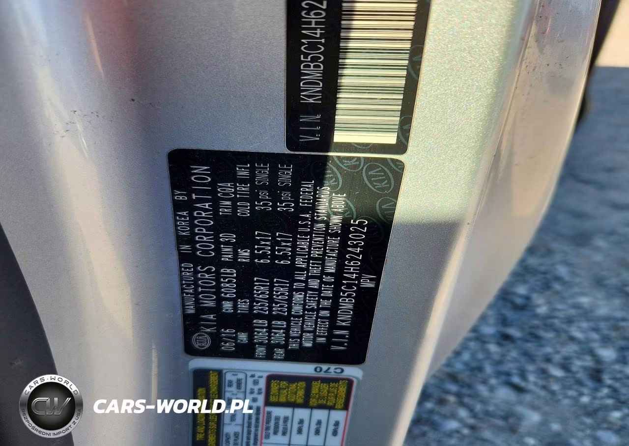 2017 Kia Sedona Lx VIN:KNDMB5C14H6243025 - 14