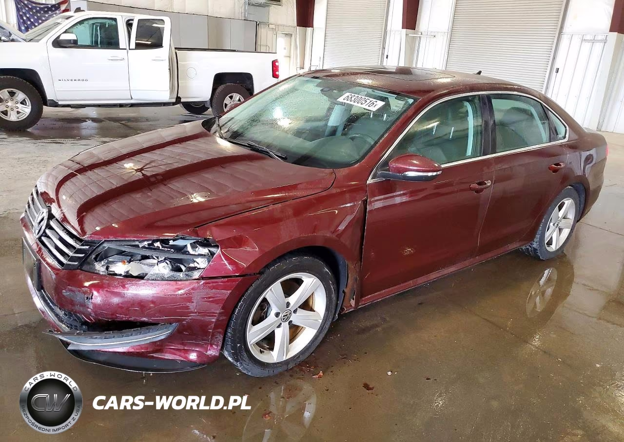 2012 Volkswagen Passat Se VIN:1VWBH7A39CC036370 - 1