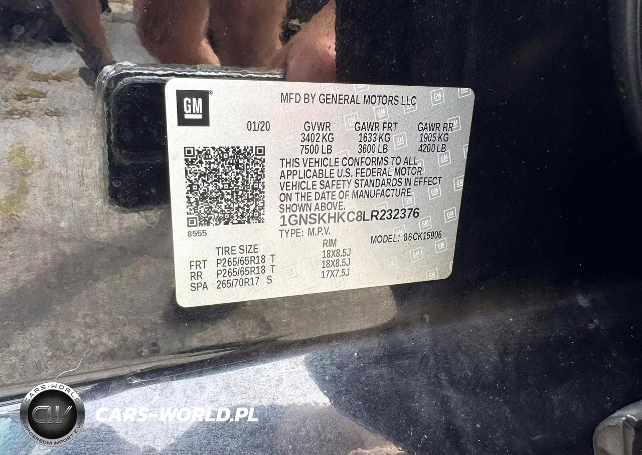 2020 Chevrolet Suburban K1500 Lt VIN:1GNSKHKC8LR232376 - 10
