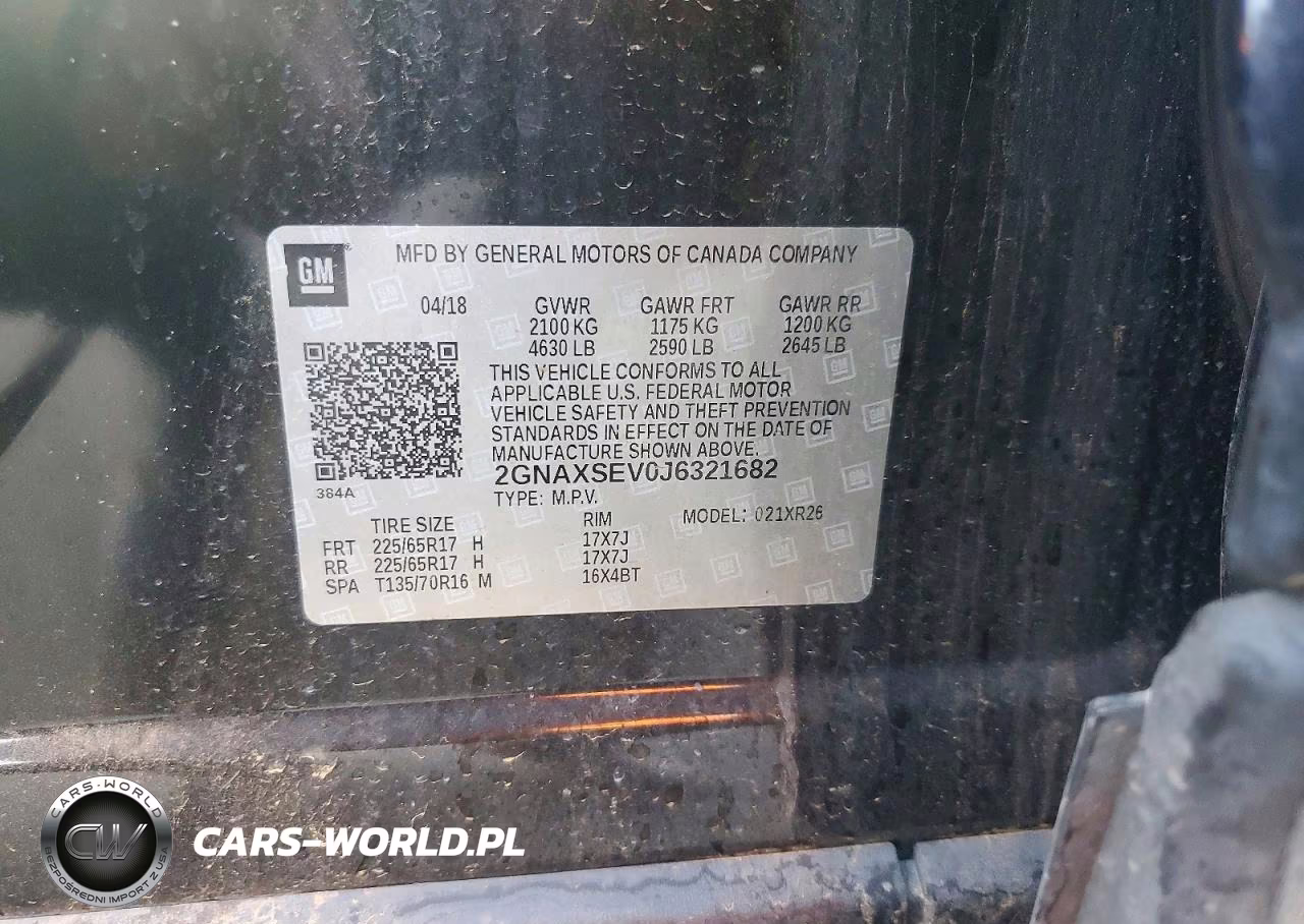 2018 Chevrolet Equinox Lt VIN:2GNAXSEV0J6321682 - 13