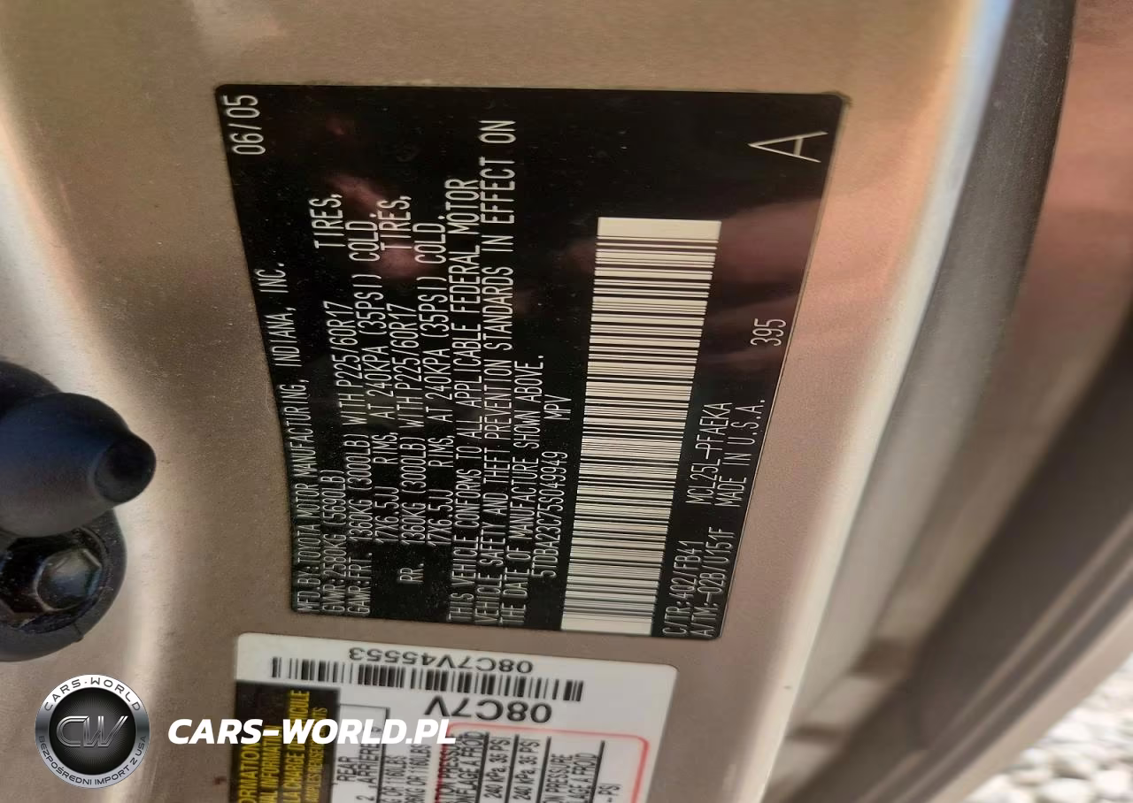 2005 Toyota Sienna Le VIN:5TDBA23C75S049949 - 13