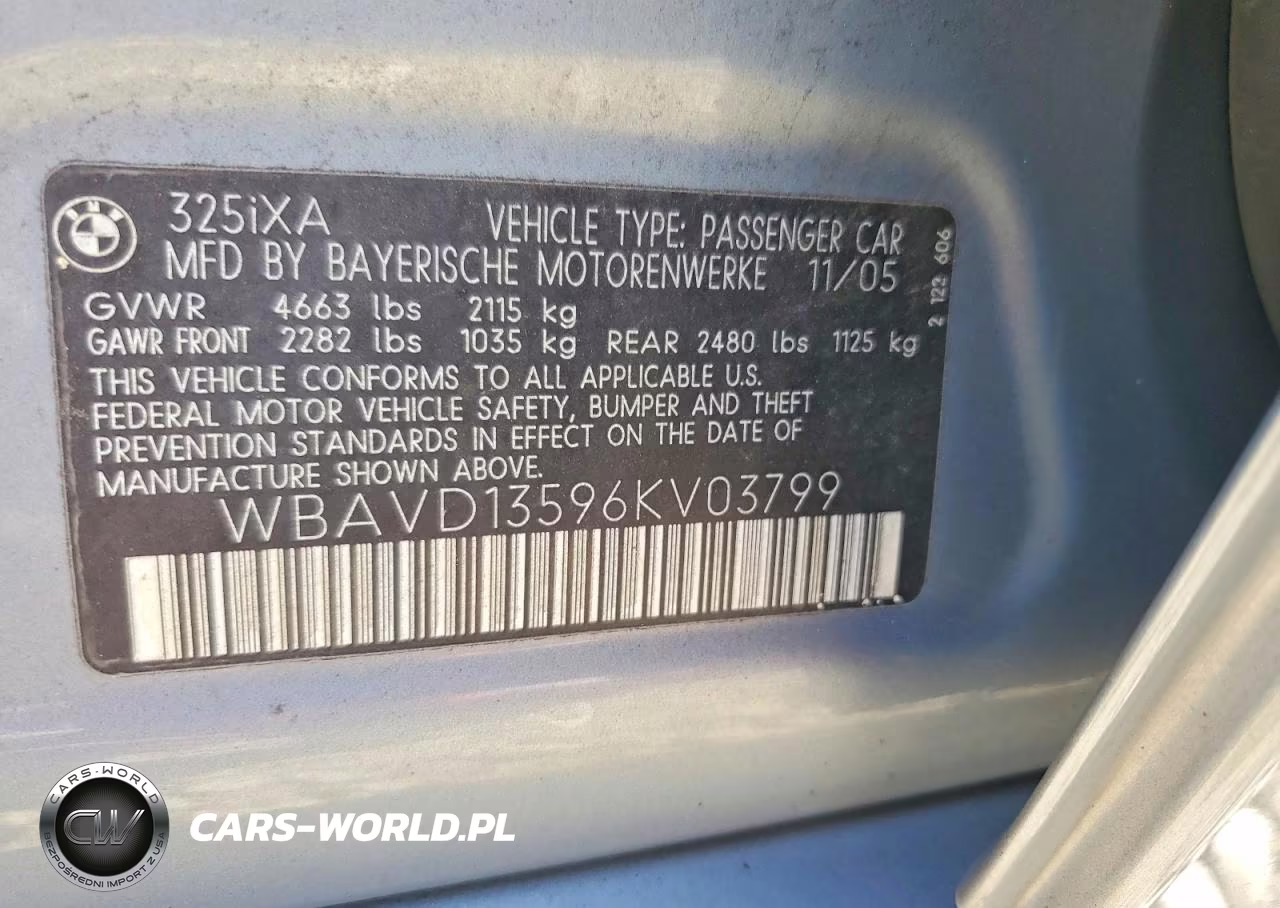 2006 BMW 325 Xi VIN:WBAVD13596KV03799 - 12