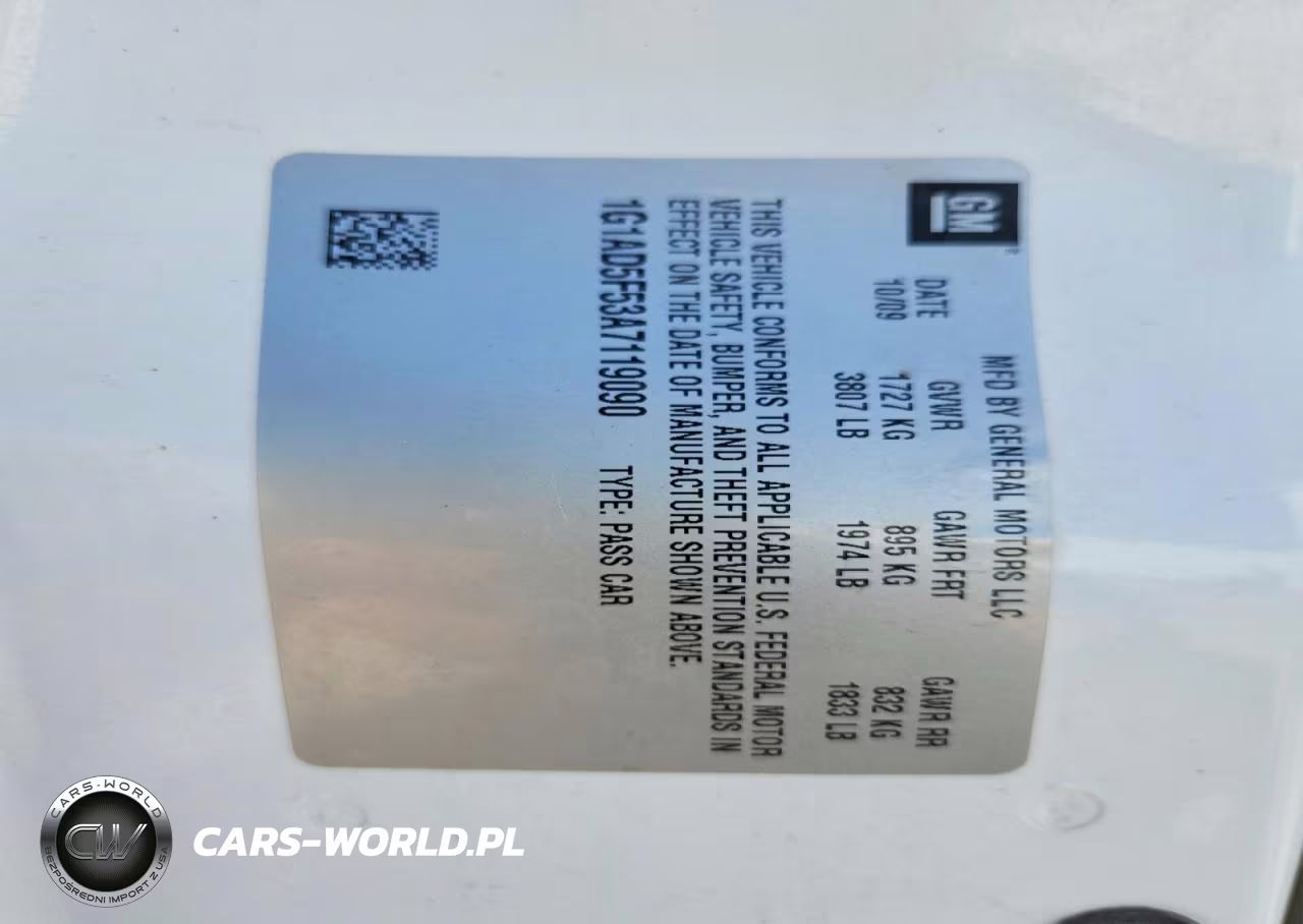 2010 Chevrolet Cobalt 1Lt VIN:1G1AD5F53A7119090 - 12