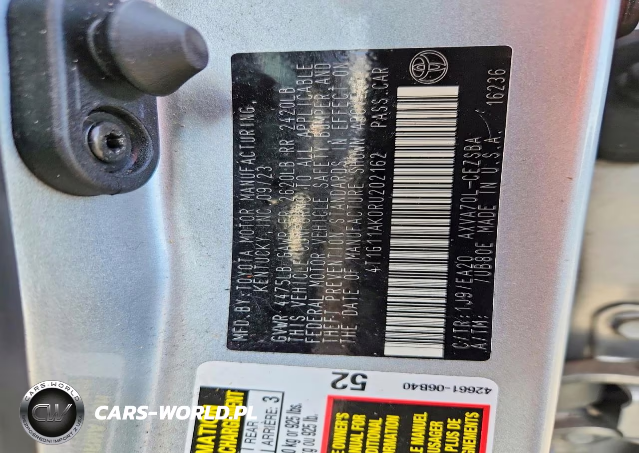 2024 Toyota Camry Se VIN:4T1G11AK0RU202162 - 12