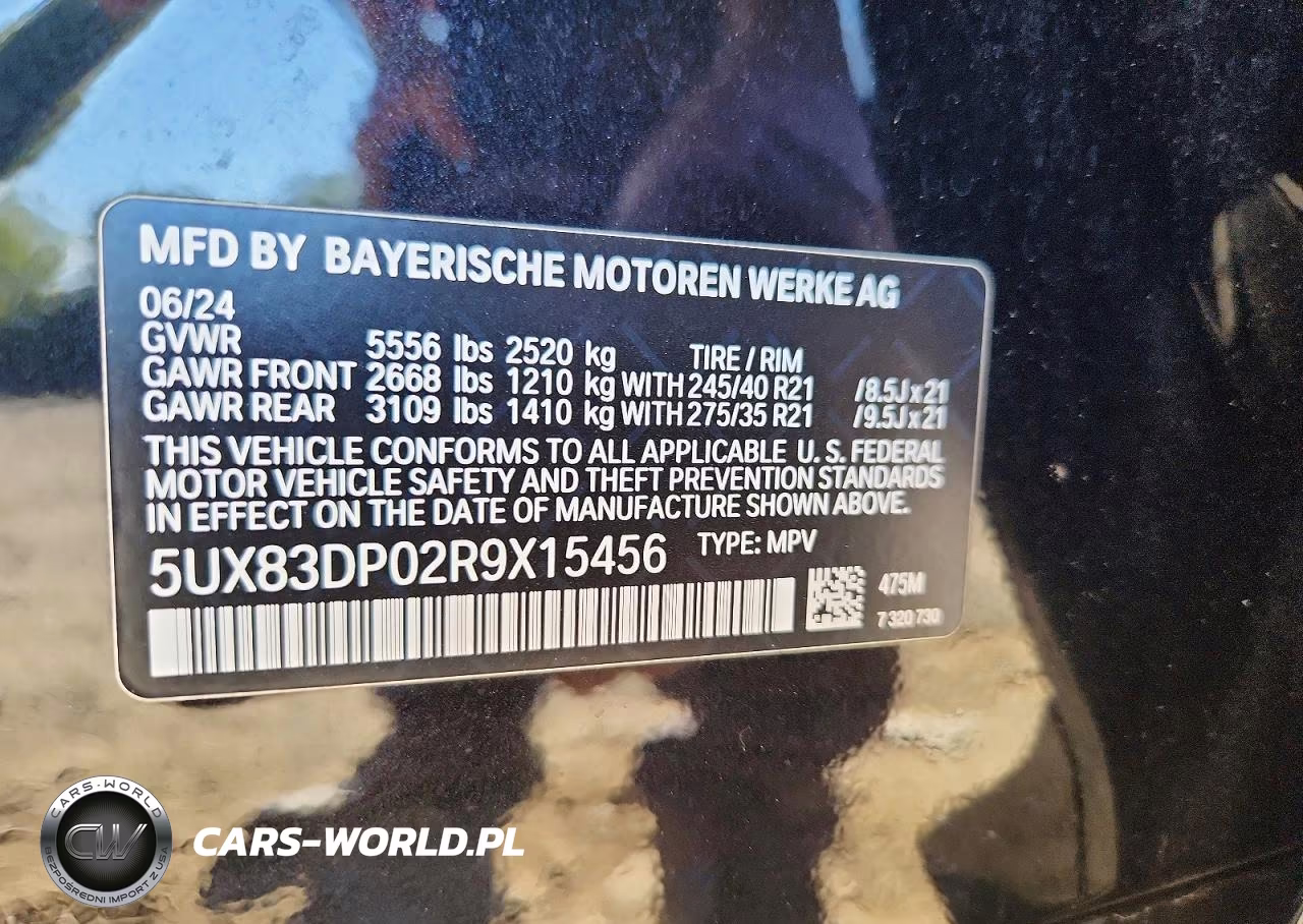 2024 BMW X3 M40I VIN:5UX83DP02R9X15456 - 13