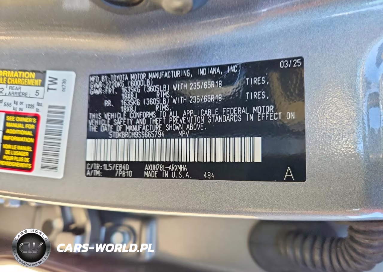 2025 Toyota Highlander Hybrid Xle VIN:5TDKBRCH9SS665794 - 13