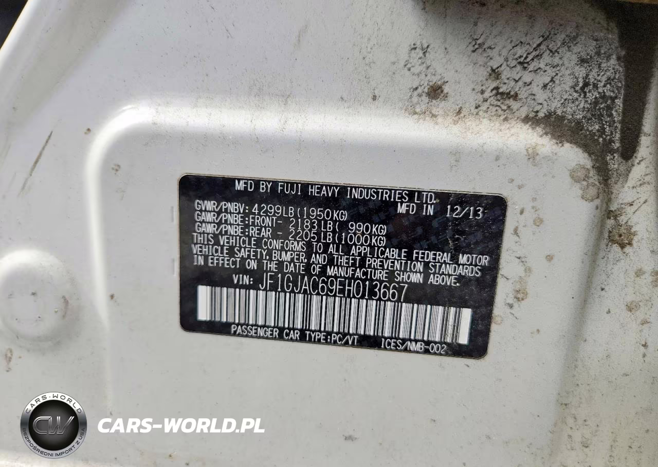 2014 Subaru Impreza Premium VIN:JF1GJAC69EH013667 - 12