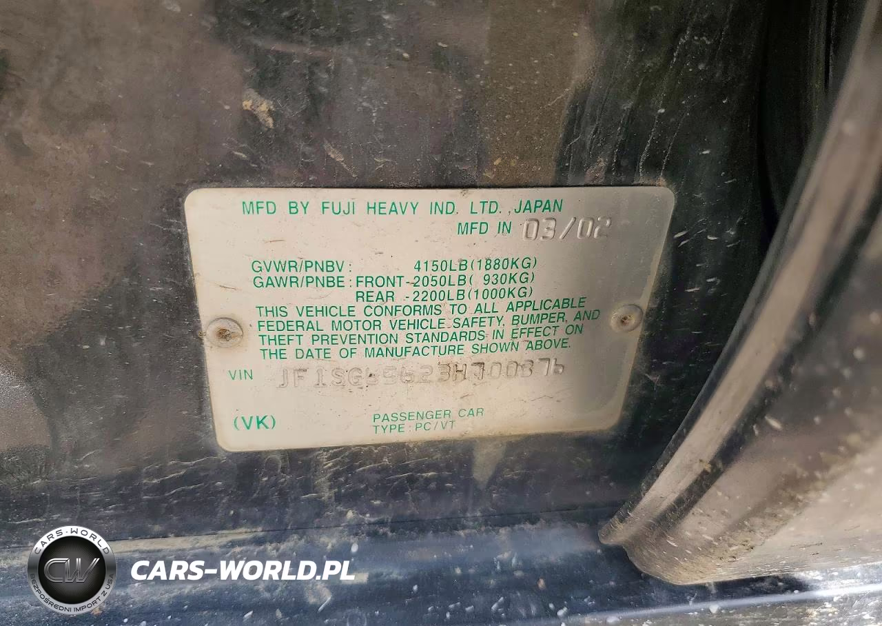 2003 Subaru Forester 2.5Xs VIN:JF1SG65623H700876 - 13