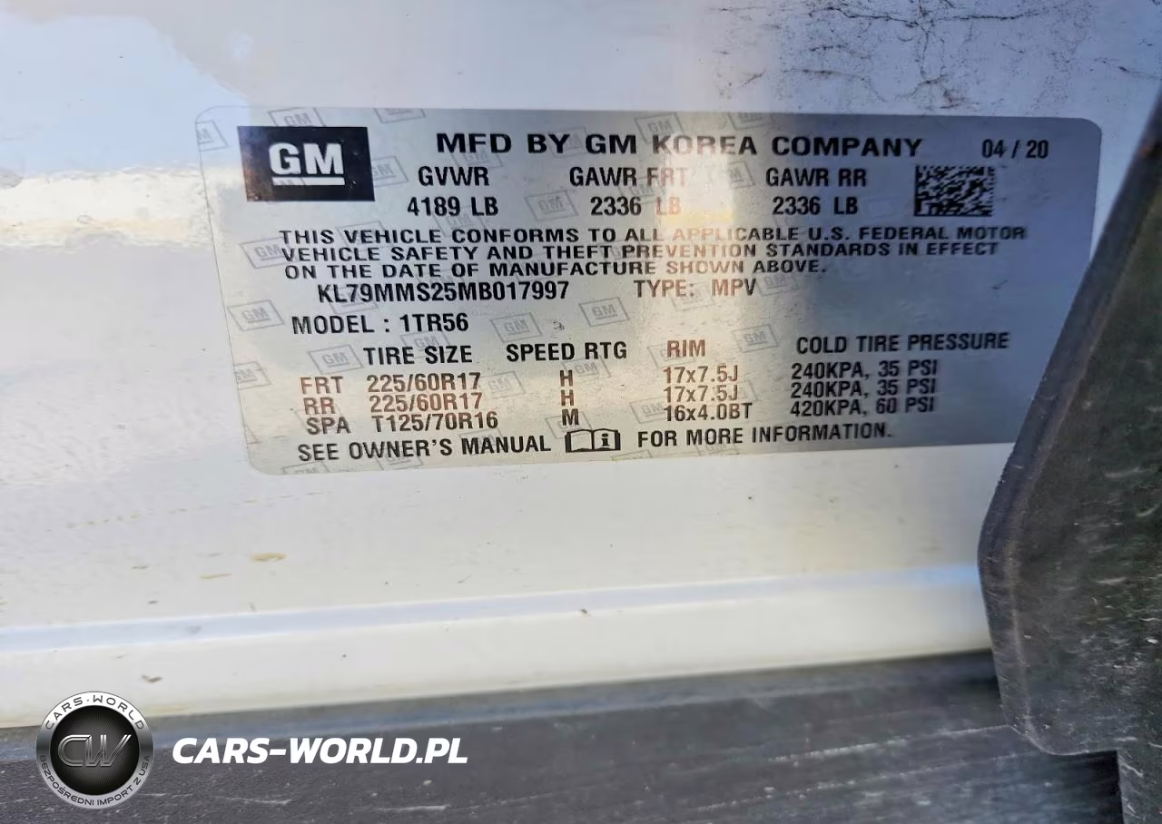 2021 Chevrolet Trailblazer Ls VIN:KL79MMS25MB017997 - 13