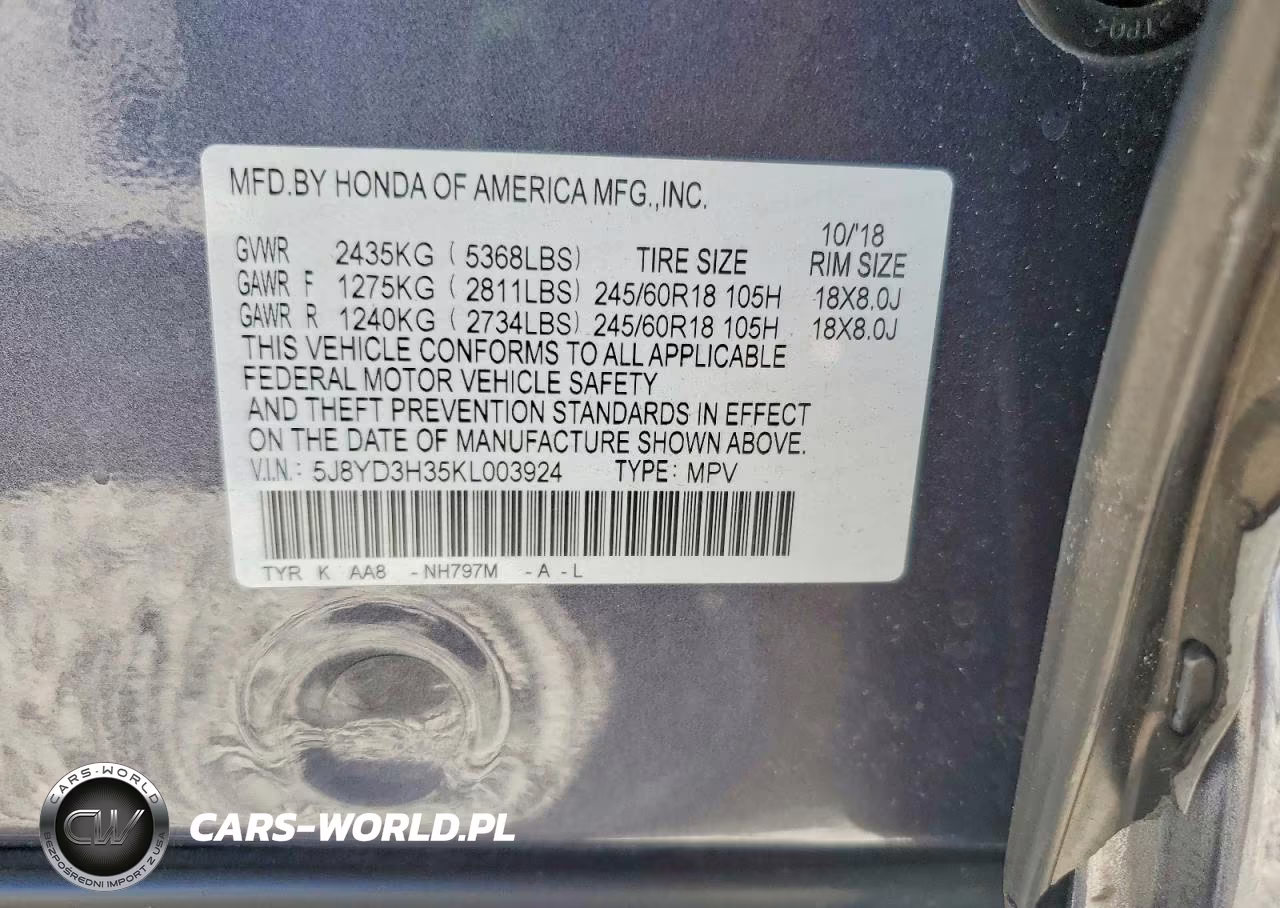 2019 Acura Mdx VIN:5J8YD3H35KL003924 - 12