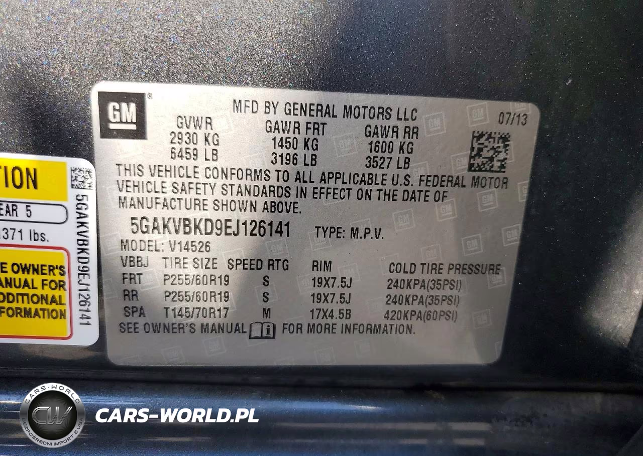 2014 Buick Enclave VIN:5GAKVBKD9EJ126141 - 13