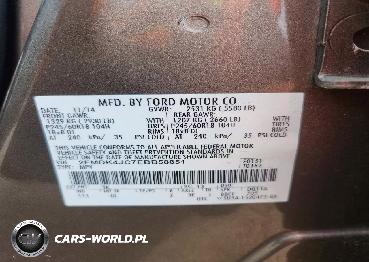 2014 Ford Edge Sel VIN:2FMDK4JC7EBB58851 - 13