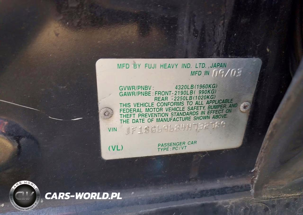 2004 Subaru Forester 2.5Xt VIN:JF1SG69684H732789 - 12