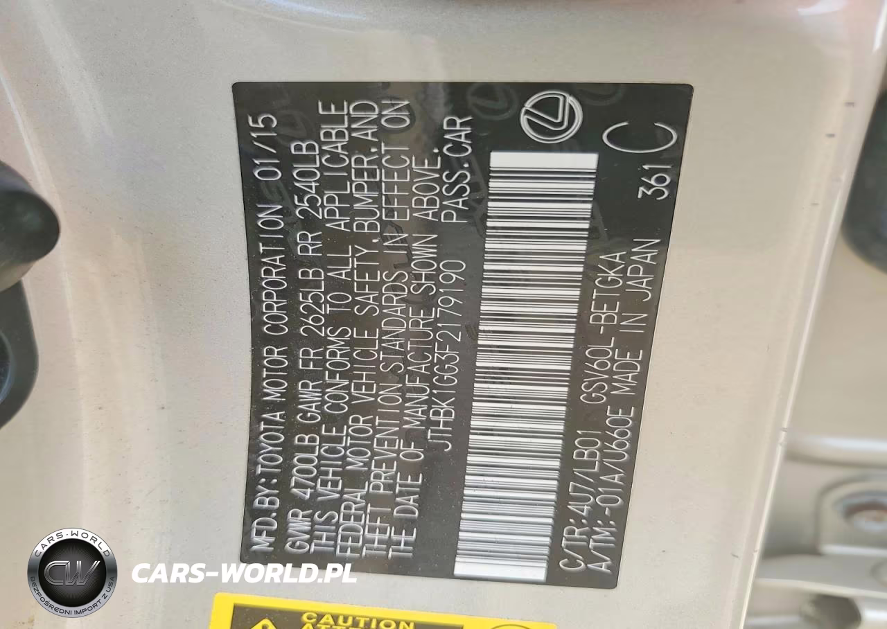 2015 Lexus Es 350 VIN:JTHBK1GG3F2179190 - 12