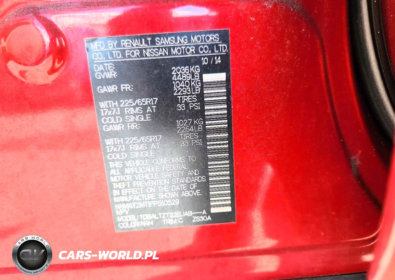 2015 Nissan Rogue Sv VIN:KNMAT2MT1FP510529 - 13