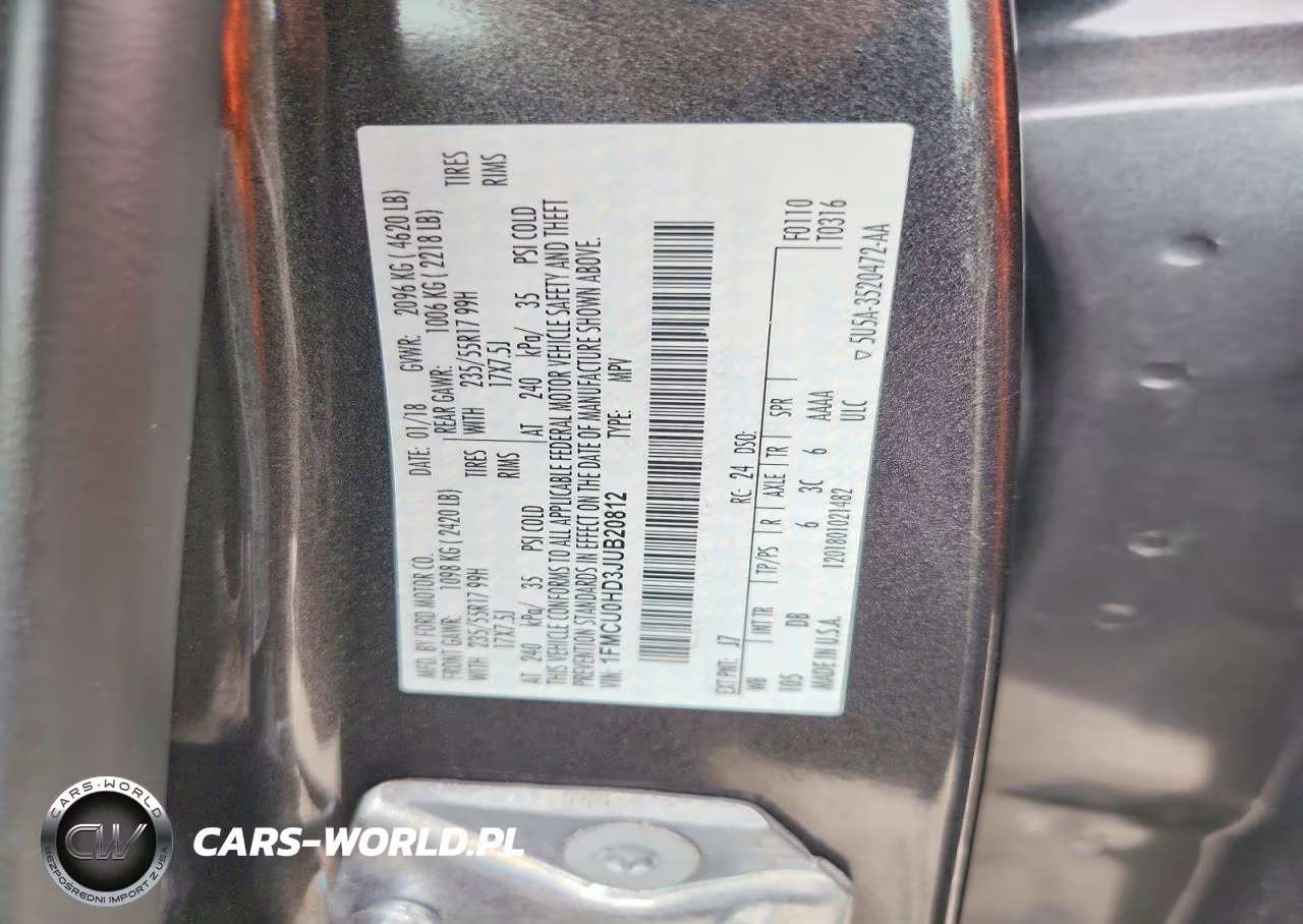 2018 Ford Escape Sel VIN:1FMCU0HD3JUB20812 - 13