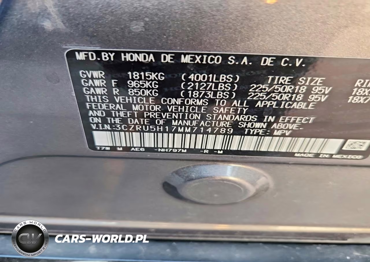 2021 Honda Hr-V Sport VIN:3CZRU5H17MM714789 - 13