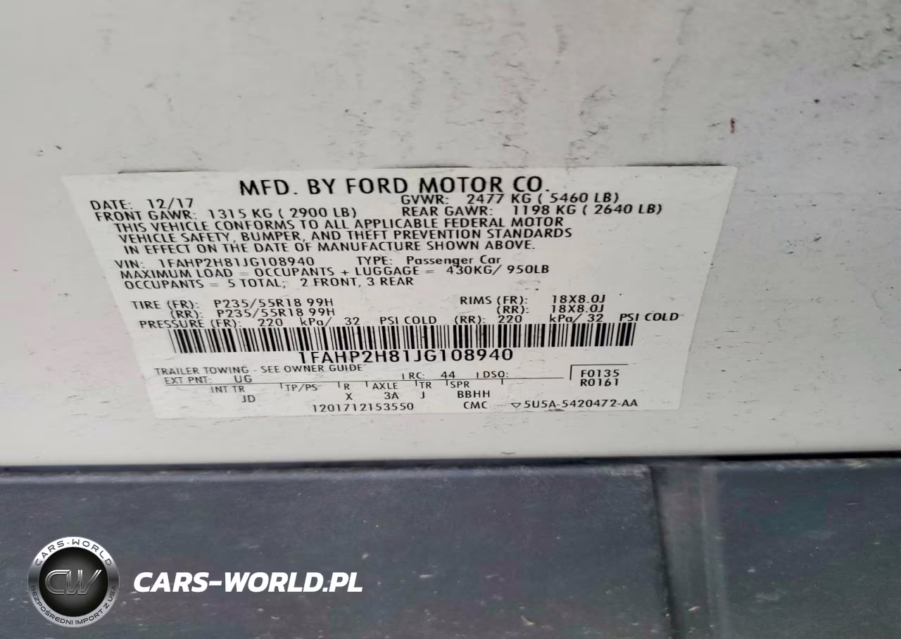 2018 Ford Taurus Sel VIN:1FAHP2H81JG108940 - 12