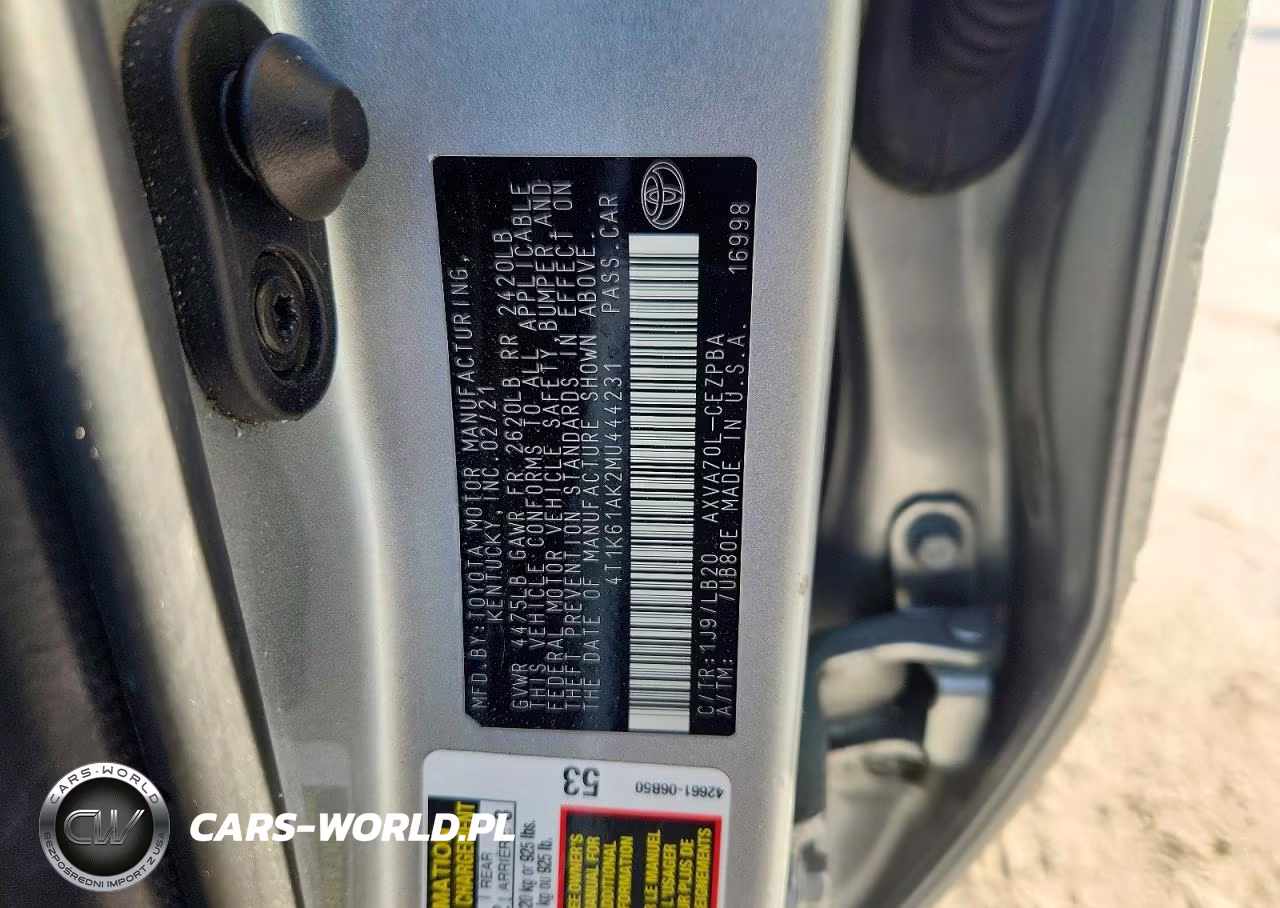 2021 Toyota Camry Xse VIN:4T1K61AK2MU444231 - 12