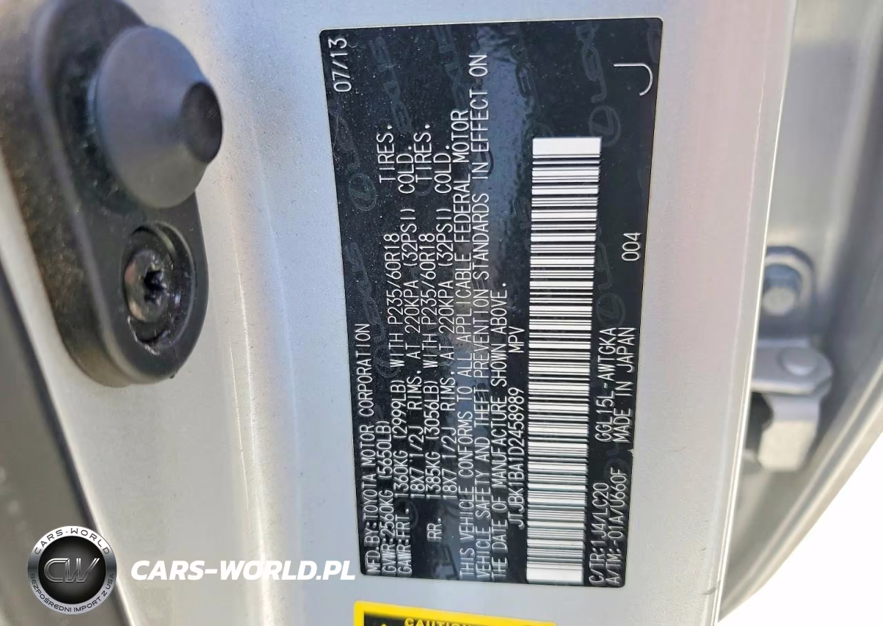 2013 Lexus Rx 350 Base VIN:JTJBK1BA1D2458989 - 13