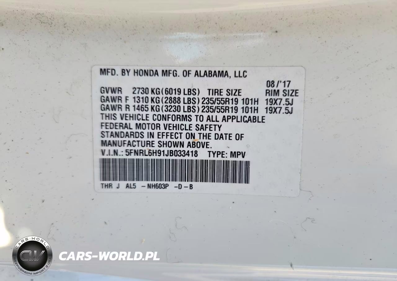 2018 Honda Odyssey Elite VIN:5FNRL6H91JB033418 - 13