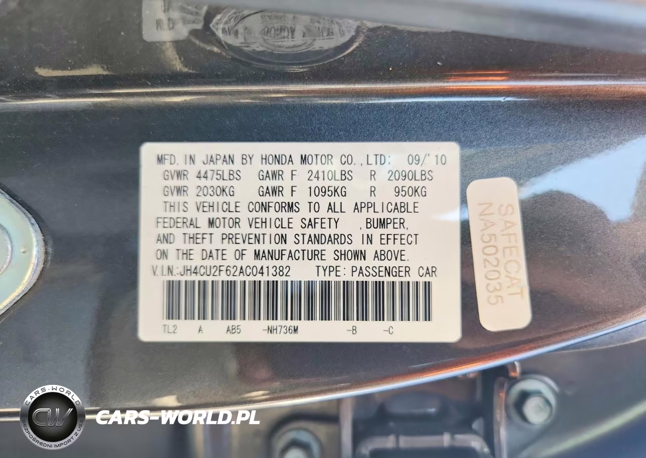 2010 Acura Tsx VIN:JH4CU2F62AC041382 - 12