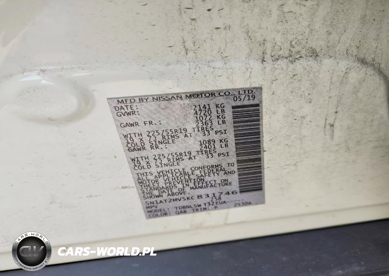 2019 Nissan Rogue Sl VIN:5N1AT2MV5KC831746 - 14