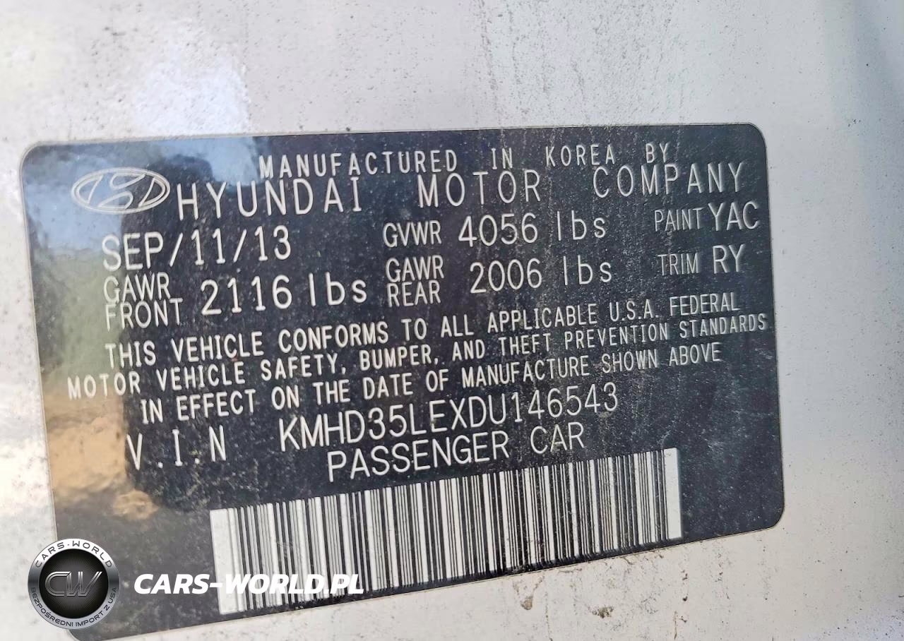 2013 Hyundai Elantra Gt Base VIN:KMHD35LEXDU146543 - 12