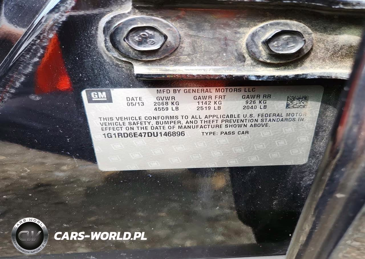 2013 Chevrolet Volt VIN:1G1RD6E47DU146896 - 12