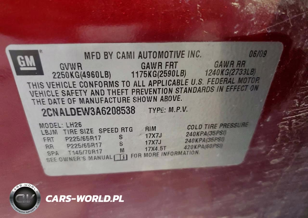 2010 Chevrolet Equinox Lt VIN:2CNALDEW3A6208538 - 13