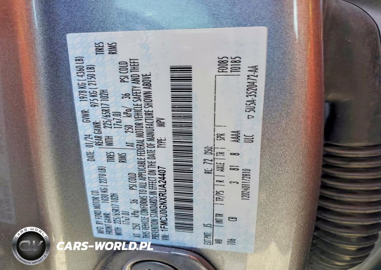 2024 Ford Escape Active VIN:1FMCU0GNXRUA24407 - 13