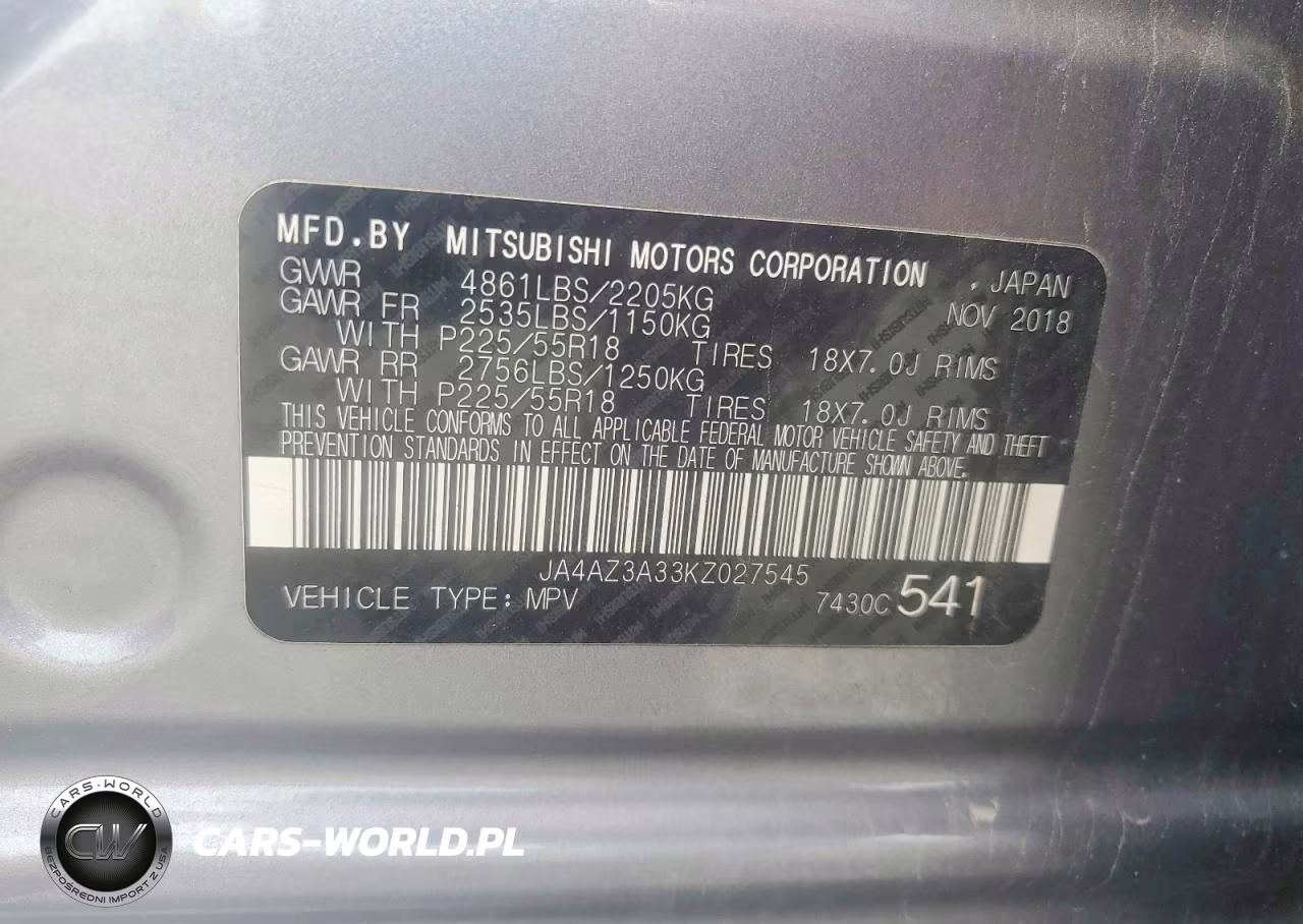 2019 Mitsubishi Outlander Se VIN:JA4AZ3A33KZ027545 - 13