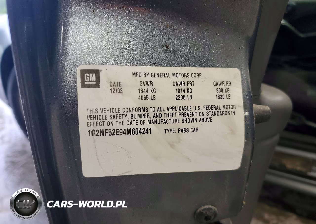 2004 Pontiac Grand Am Se1 VIN:1G2NF52E94M604241 - 12