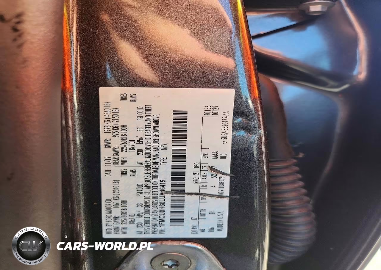 2020 Ford Escape Sel VIN:1FMCU0H60LUA46415 - 12